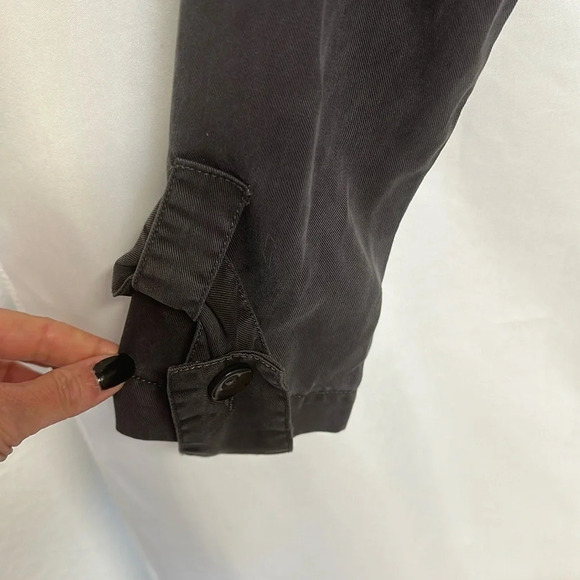 Young Fabulous & Broke Gray L/S Belted Utility Jacket 100% Tencel Women's Medium - Picture 3 of 12